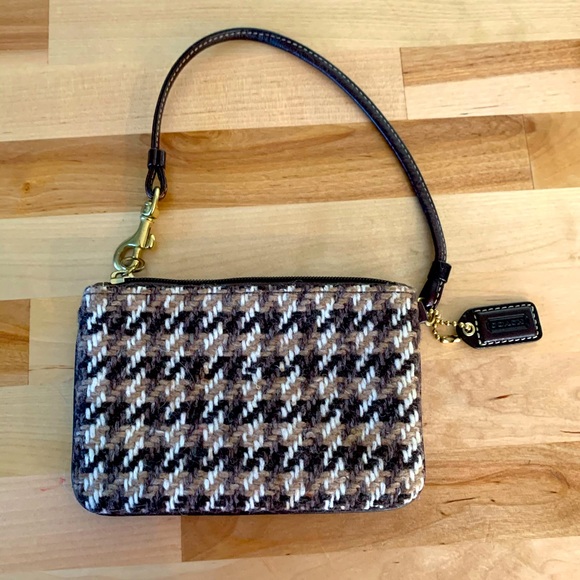 Coach chevron knit wristlet!! So cute!!